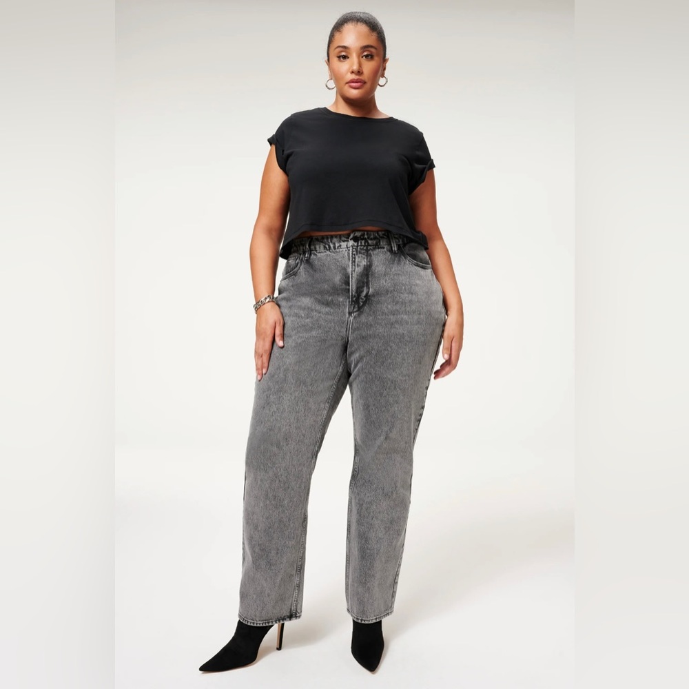 Good American, good icon straight jeans size 16